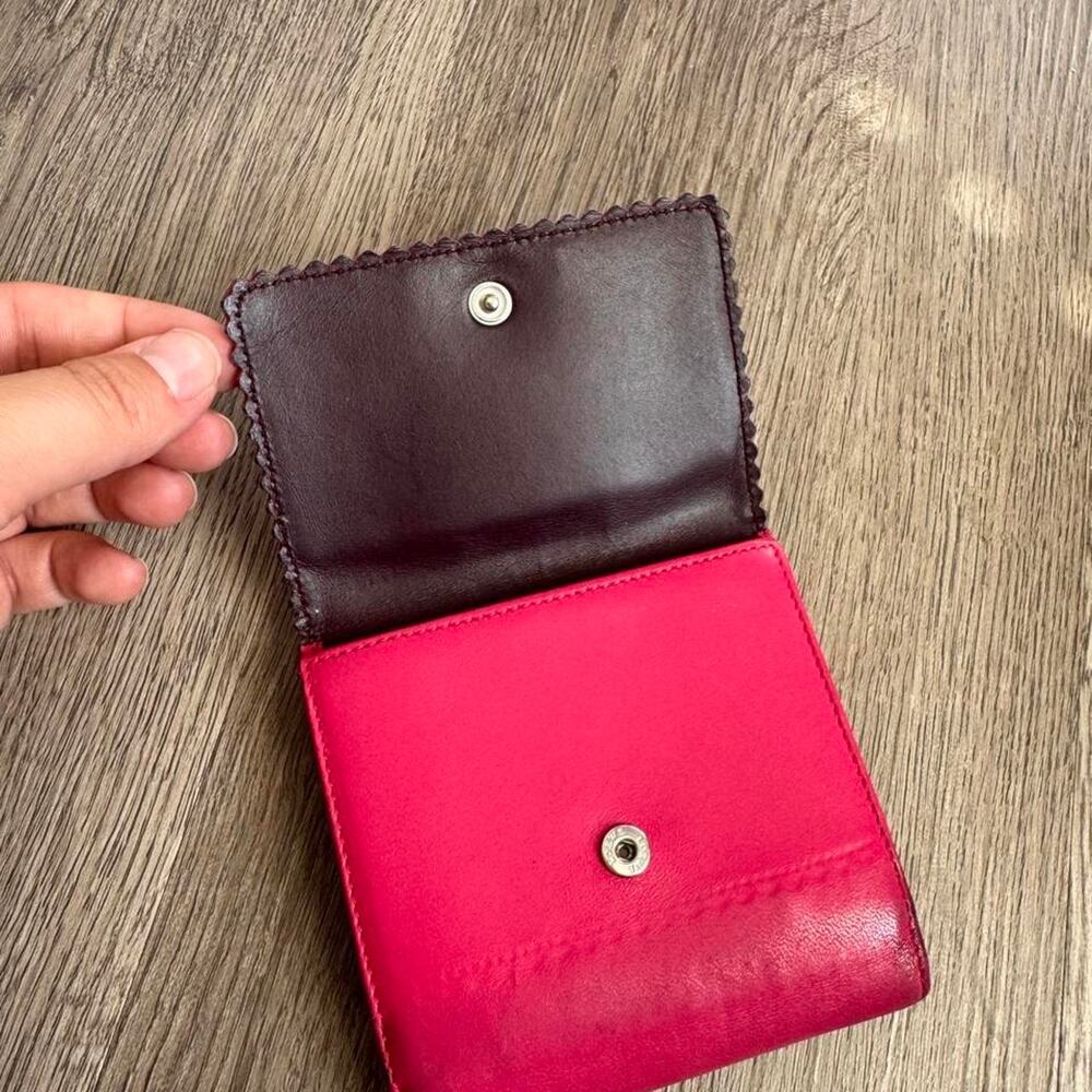 Vintage Magenta Loewe Trifold Anagram Wallet - Picture 5 of 8